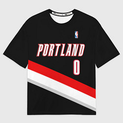 Футболка оверсайз мужская Portland Trail Blazers 0, цвет: 3D-принт