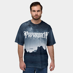 Футболка оверсайз мужская Paparoach: Fear, цвет: 3D-принт — фото 2