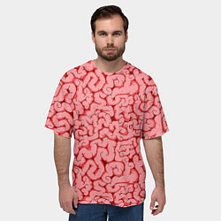 Футболка оверсайз мужская Мозг, цвет: 3D-принт — фото 2