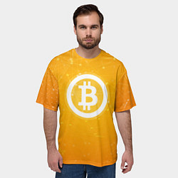 Футболка оверсайз мужская Bitcoin Orange, цвет: 3D-принт — фото 2