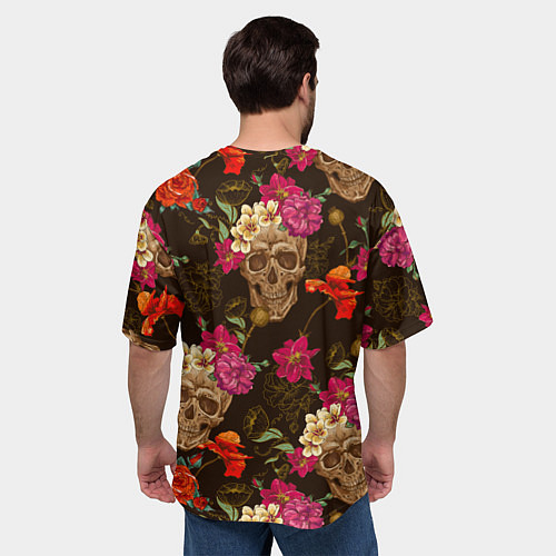 Мужская футболка оверсайз Черепа / 3D-принт – фото 4