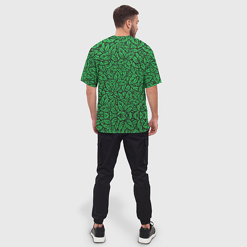 Мужская футболка оверсайз Mint - Мята / 3D-принт – фото 4