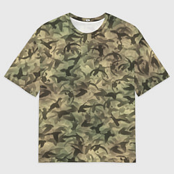 Футболка оверсайз мужская Камуфляж с утками, цвет: 3D-принт