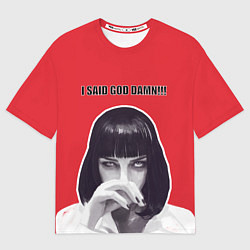 Мужская футболка оверсайз I said god damn