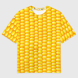 Футболка оверсайз мужская Сладкая вареная кукуруза, цвет: 3D-принт