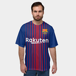 Футболка оверсайз мужская FCB Barcelona: Rakuten, цвет: 3D-принт — фото 2