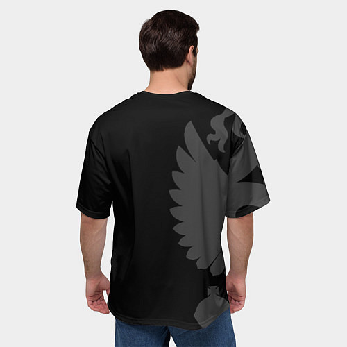 Мужская футболка оверсайз Russia - Black collection / 3D-принт – фото 4