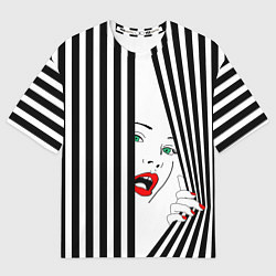 Футболка оверсайз мужская Pop art girl, цвет: 3D-принт