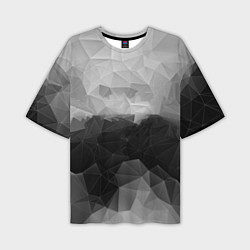 Футболка оверсайз мужская Polygon gray, цвет: 3D-принт