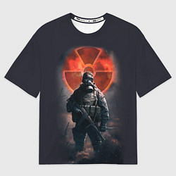 Футболка оверсайз мужская STALKER: Red Sun, цвет: 3D-принт