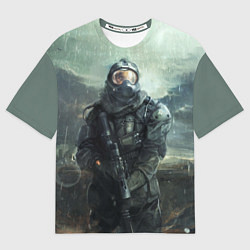 Футболка оверсайз мужская STALKER, цвет: 3D-принт
