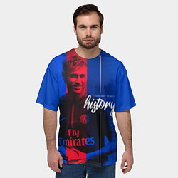 Футболка оверсайз мужская Neymar History, цвет: 3D-принт — фото 2