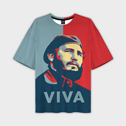 Футболка оверсайз мужская Фидель Кастро, цвет: 3D-принт