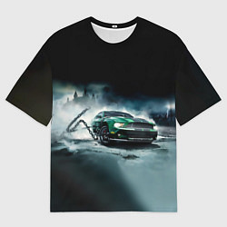 Футболка оверсайз мужская Призрачный Ford Mustang, цвет: 3D-принт