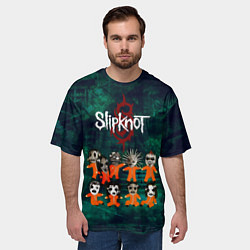 Футболка оверсайз мужская Группа Slipknot, цвет: 3D-принт — фото 2