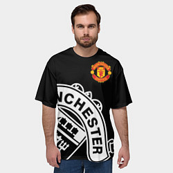 Футболка оверсайз мужская Man United: Black Collection, цвет: 3D-принт — фото 2