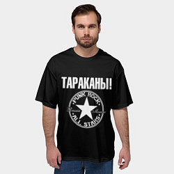 Футболка оверсайз мужская Тараканы: панк-рок, цвет: 3D-принт — фото 2