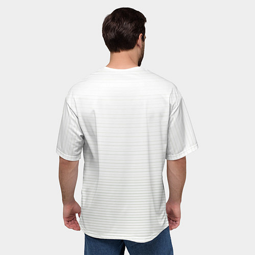 Мужская футболка оверсайз A S Roma - WHITE N 98 NEW 2022 / 3D-принт – фото 4