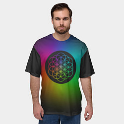 Футболка оверсайз мужская Coldplay Colour, цвет: 3D-принт — фото 2