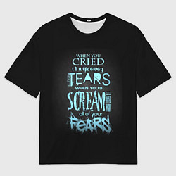 Футболка оверсайз мужская Слова песни грEvanescence, цвет: 3D-принт