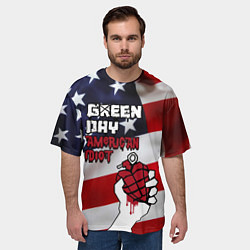 Футболка оверсайз мужская Green Day American Idiot, цвет: 3D-принт — фото 2
