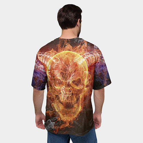 Мужская футболка оверсайз Дьявол / 3D-принт – фото 4