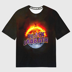 Футболка оверсайз мужская Black Sabbath земля в огне, цвет: 3D-принт