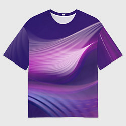 Футболка оверсайз мужская Фиолетовые Волны, цвет: 3D-принт