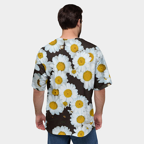 Мужская футболка оверсайз Аромашки / 3D-принт – фото 4