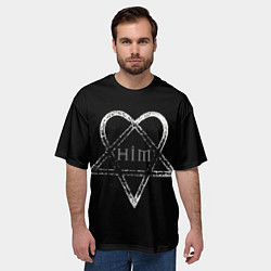 Футболка оверсайз мужская HIM, цвет: 3D-принт — фото 2