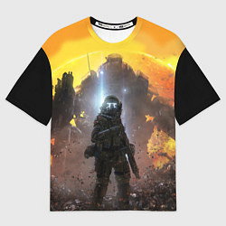 Футболка оверсайз мужская Titanfall: Robots War, цвет: 3D-принт