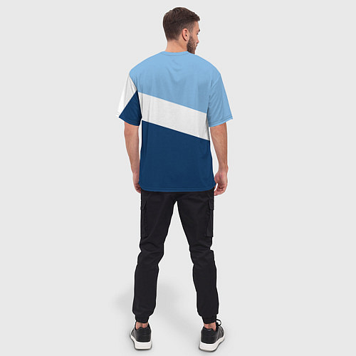 Мужская футболка оверсайз FC Manchester City: Colors / 3D-принт – фото 4