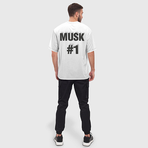 Мужская футболка оверсайз Илон Маск / 3D-принт – фото 4