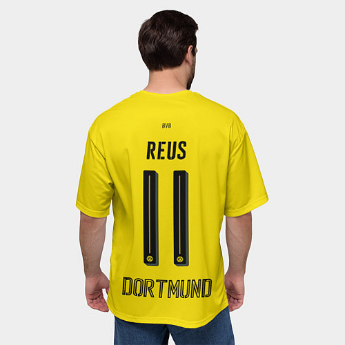 Мужская футболка оверсайз BVB FC: Rois Home 17/18 / 3D-принт – фото 4