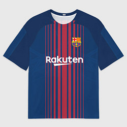 Футболка оверсайз мужская Barcelona FC: Neymar Home 17/18, цвет: 3D-принт