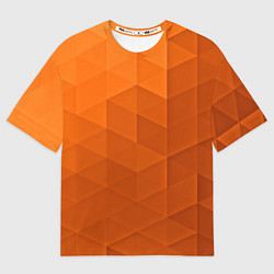 Футболка оверсайз мужская Orange abstraction, цвет: 3D-принт