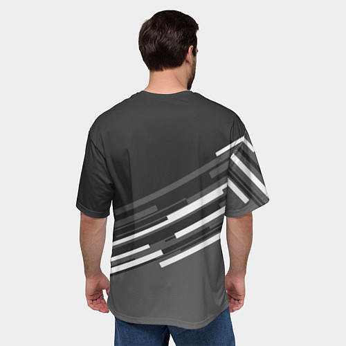 Мужская футболка оверсайз BMW: Sport Line / 3D-принт – фото 4