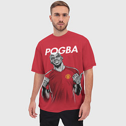 Футболка оверсайз мужская FC MU: Pogba, цвет: 3D-принт — фото 2