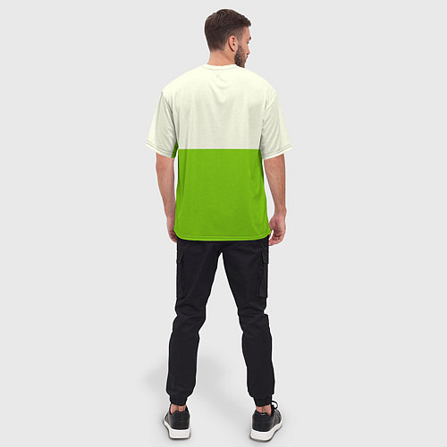 Мужская футболка оверсайз Символ теннисиста / 3D-принт – фото 4