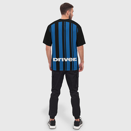Мужская футболка оверсайз Inter FC: Home 17/18 / 3D-принт – фото 4