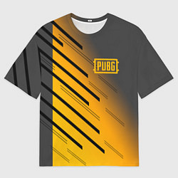 Мужская футболка оверсайз PUBG: Lines Style