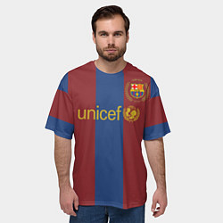 Футболка оверсайз мужская FCB: Ronaldinho Retro, цвет: 3D-принт — фото 2