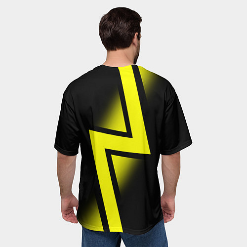 Мужская футболка оверсайз FC Borussia Dortmund: Storm / 3D-принт – фото 4