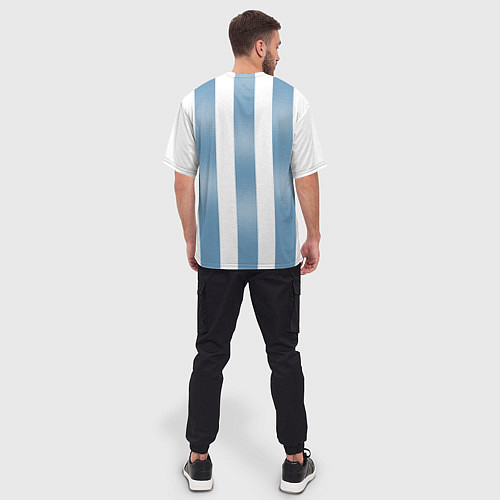 Мужская футболка оверсайз Сборная Аргентины: ЧМ-2018 / 3D-принт – фото 4