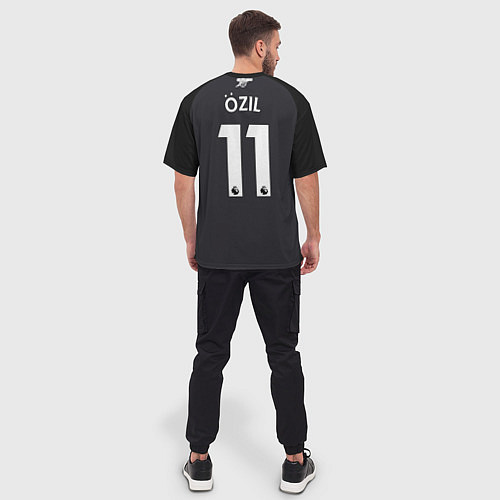 Мужская футболка оверсайз Ozil away 17-18 / 3D-принт – фото 4