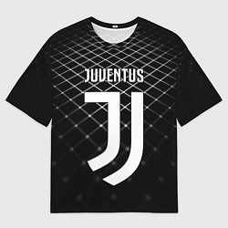 Футболка оверсайз мужская FC Juventus: Black Lines, цвет: 3D-принт