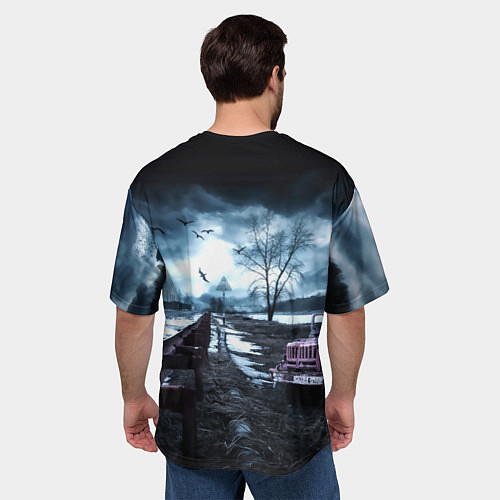 Мужская футболка оверсайз S T A L K E R - Р У С Л А Н / 3D-принт – фото 4