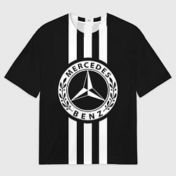 Футболка оверсайз мужская Mercedes-Benz Black, цвет: 3D-принт