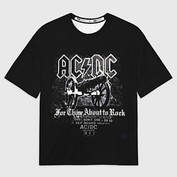 Футболка оверсайз мужская AC DC - gun, цвет: 3D-принт
