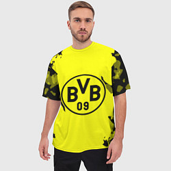 Футболка оверсайз мужская FC Borussia Dortmund: Yellow & Black, цвет: 3D-принт — фото 2